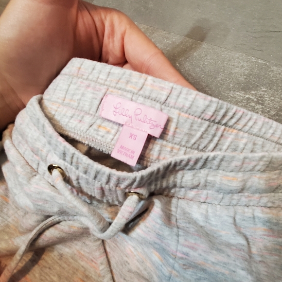 Lilly Pulitzer Zia mini skirt. Heathered grey space dyed, orange, pink. Size XS - Picture 4 of 12